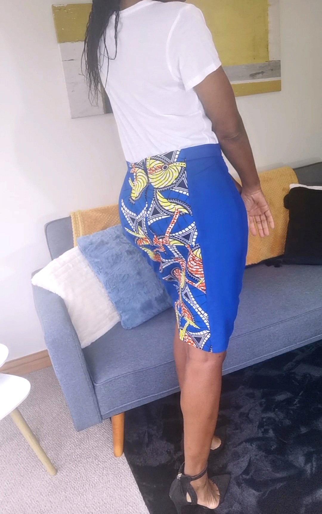 'Royal Ankara' pencil skirt