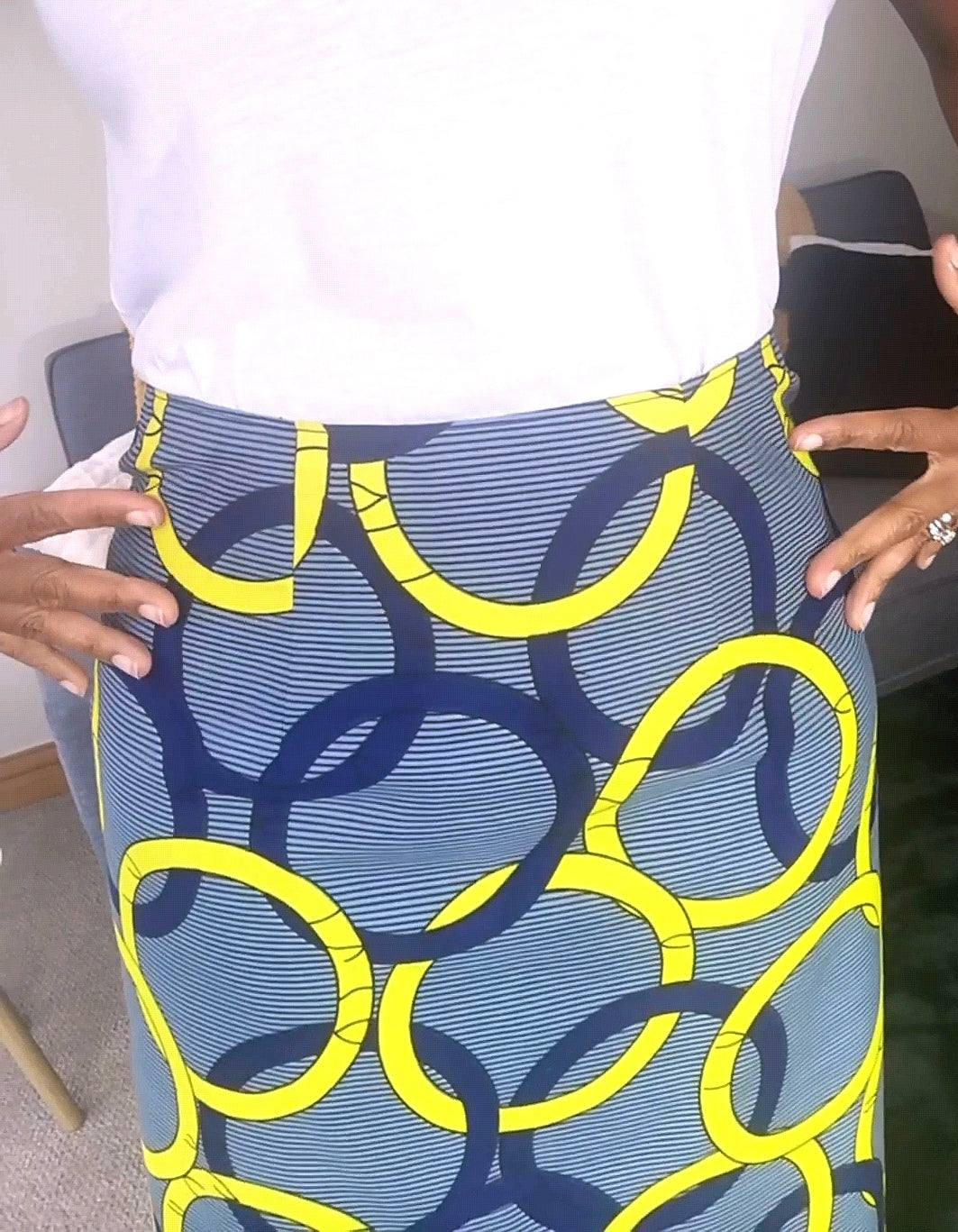 'Blue circles' skirt