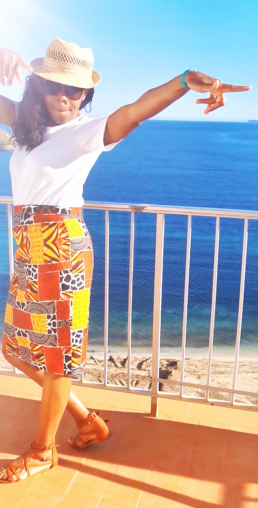 'Safari vibes' pencil skirt